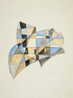 Wall Art - Painting - Abstraction Based On Sails, V by David Kakabadze