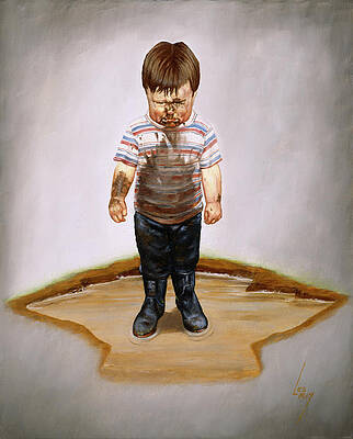 Wall Art - Painting - Accidents Will Happen by Les Ray