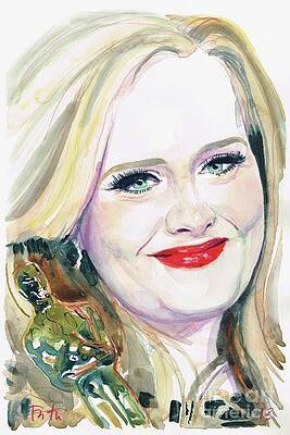 Adele Wall Art featuring the painting Adele (watercolour) by Michael Frith