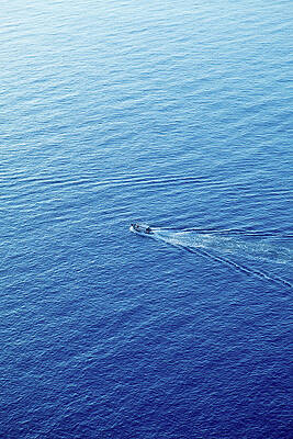 Aerial View Of Sailing-boat Print by Caracterdesign