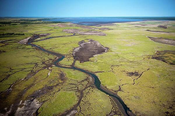 Wall Art - Photograph - Aerial View Of The Isimangaliso Wetland by Roger De La Harpe