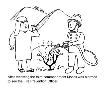 Wall Art - Drawing - After Receiving The Third Commandment Moses Was Alarmed by Andrew Exton
