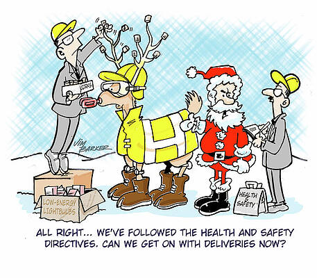 Wall Art - Drawing - All Right... We've Followed The Health And Safety by Jim Barker