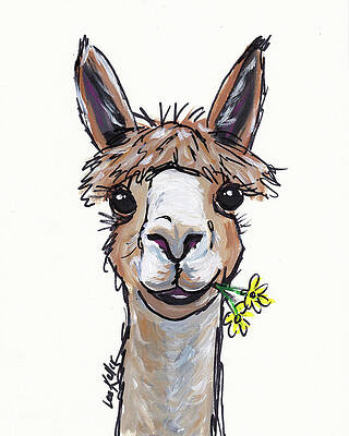 Funny Alpaca Paintings Fine Art America