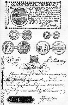 Wall Art - Drawing - American Coins And Paper Money by Print Collector