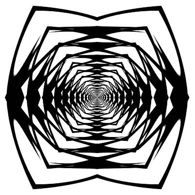 Wall Art - Drawing - An Abstract Created By Applying Fractal by Steven Love