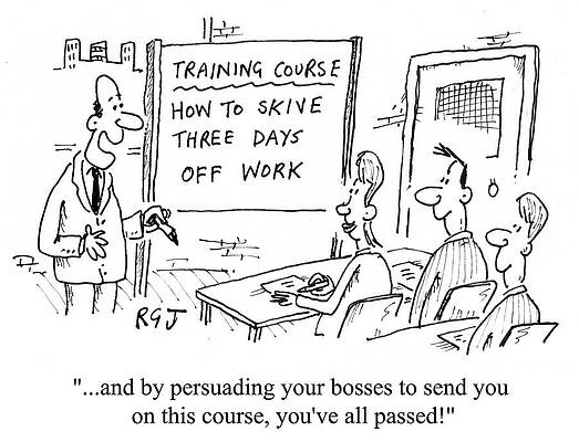 Wall Art - Drawing - And By Persuading Your Bosses To Send You On This Course by Richard Jolley