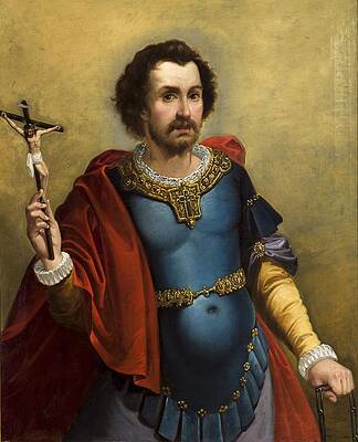Wall Art - Painting - Anonymous / 'San Hermenegildo', Mid XIX, Oil on canvas, 1.17 x 0.97 m. by Anonymous