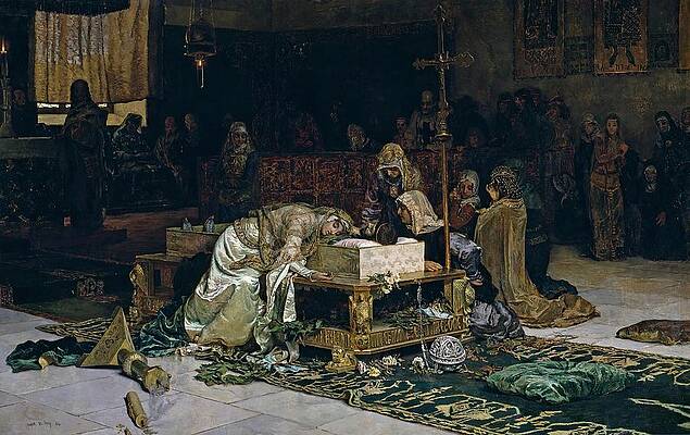 Wall Art - Painting - Antonio Munoz Degrain / 'The Lovers of Teruel', 1884, Spanish School. Antonio Munoz Molina . by Antonio Munoz Degrain -1840-1924-
