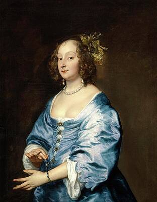 Wall Art - Painting - Antonio van Dyck / 'Mary Ruthven, Lady van Dyck', ca. 1639, Flemish School. MARIA RUTHWEN . by Anthony van Dyck -1599-1641-