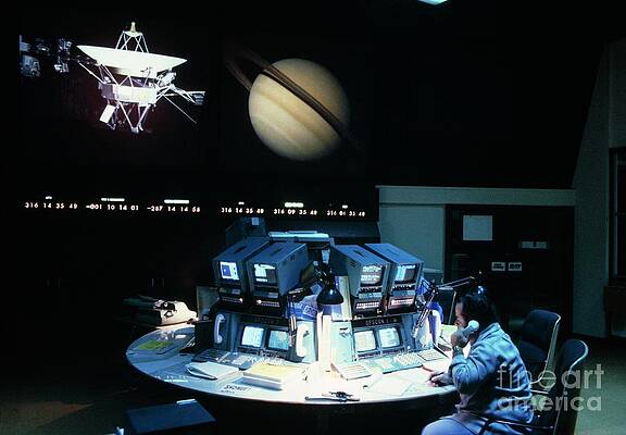 Wall Art - Photograph - Assorted Images Of Mission Control At Jpl by Peter Ryan/science Photo Library