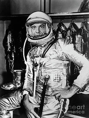 Wall Art - Photograph - Astronaut Shepard In Space Suit by Bettmann
