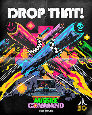Wall Art - Digital Art - Atari X Missile Command (Edition #1040) by 50 Years of Atari NFT Collection by Butcher Billy