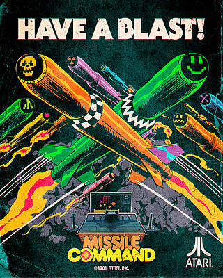 Wall Art - Digital Art - Atari X Missile Command (Edition #1098) by 50 Years of Atari NFT Collection by Butcher Billy