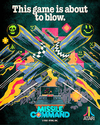 Wall Art - Digital Art - Atari X Missile Command (Edition #158) by 50 Years of Atari NFT Collection by Butcher Billy