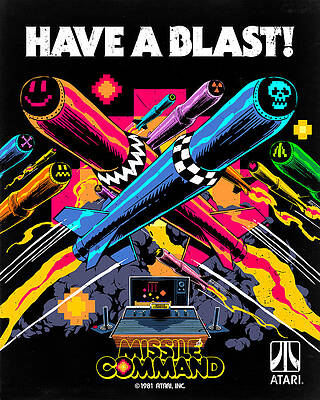 Wall Art - Digital Art - Atari X Missile Command (Edition #1796) by 50 Years of Atari NFT Collection by Butcher Billy