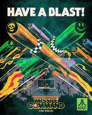 Wall Art - Digital Art - Atari X Missile Command (Edition #1944) by 50 Years of Atari NFT Collection by Butcher Billy