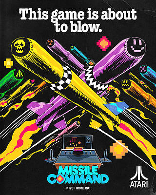 Wall Art - Digital Art - Atari X Missile Command (Edition #1962) by 50 Years of Atari NFT Collection by Butcher Billy