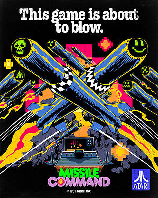 Wall Art - Digital Art - Atari X Missile Command (Edition #2409) by 50 Years of Atari NFT Collection by Butcher Billy