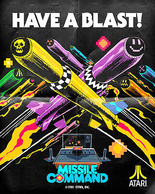 Wall Art - Digital Art - Atari X Missile Command (Edition #29) by 50 Years of Atari NFT Collection by Butcher Billy