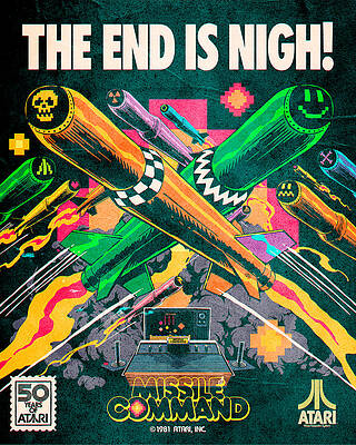 Wall Art - Digital Art - Atari X Missile Command (Edition #492) by 50 Years of Atari NFT Collection by Butcher Billy