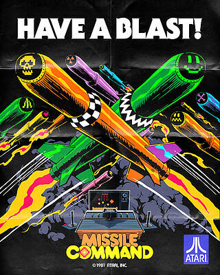 Wall Art - Digital Art - Atari X Missile Command (Edition #597) by 50 Years of Atari NFT Collection by Butcher Billy