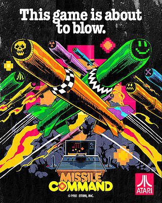Wall Art - Digital Art - Atari X Missile Command (Edition #657) by 50 Years of Atari NFT Collection by Butcher Billy
