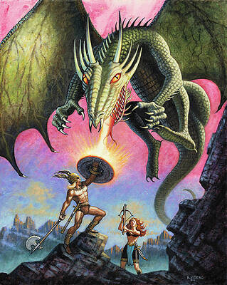 Fire Breathing Dragon Paintings Fine Art America