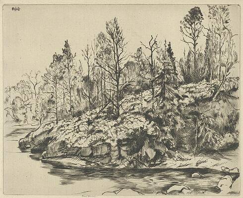 Wall Art - Drawing - Autumnal Point by Ernest Haskell