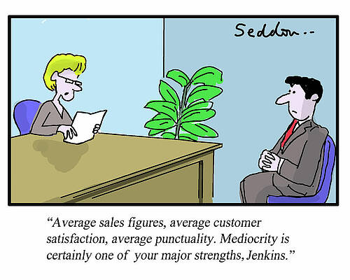 Wall Art - Drawing - Average Sales Figures, Average Customer Satisfaction by Mike Seddon
