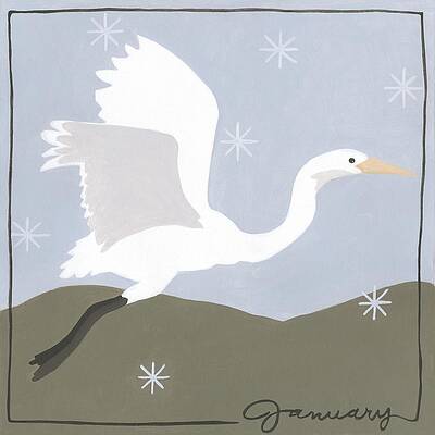 Wall Art - Painting - Avian January by Megan Meagher