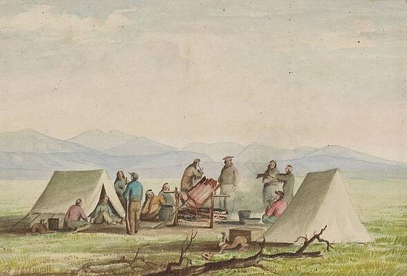 Wall Art - Painting - Awaiting The Return Of Mr. Tinkham by John Mix Stanley