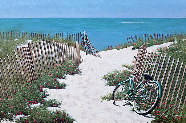 Beach Fence Paintings Fine Art America