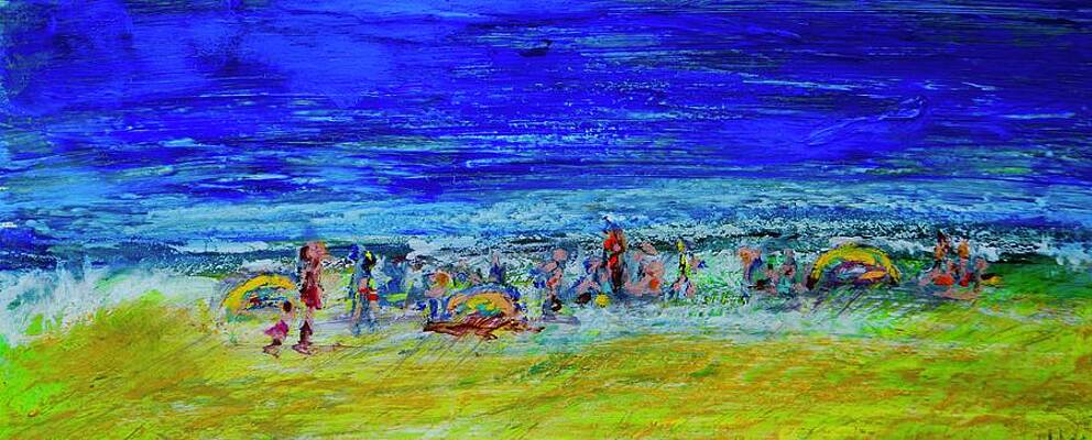 Beach Day Painting By Linda Hughes Fonte