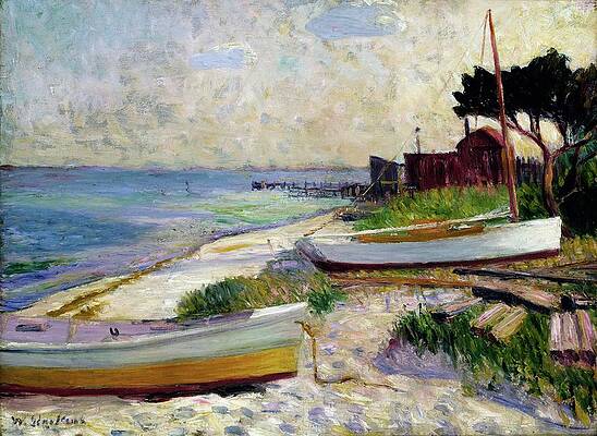 Wall Art - Painting - Beach Scene by William James Glackens
