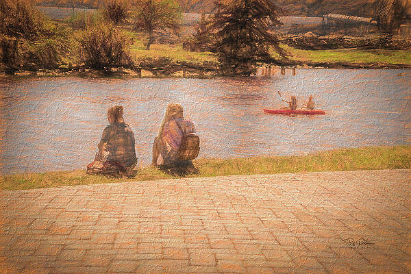 Wall Art - Photograph - BFFs at the river by Bill Posner