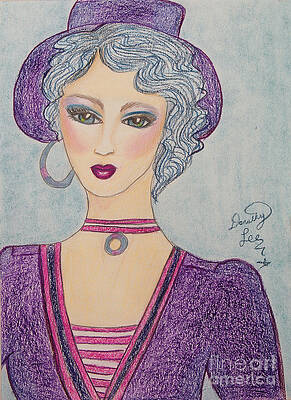 Wall Art - Mixed Media - Big Sad Eyes by Dorothy Lee