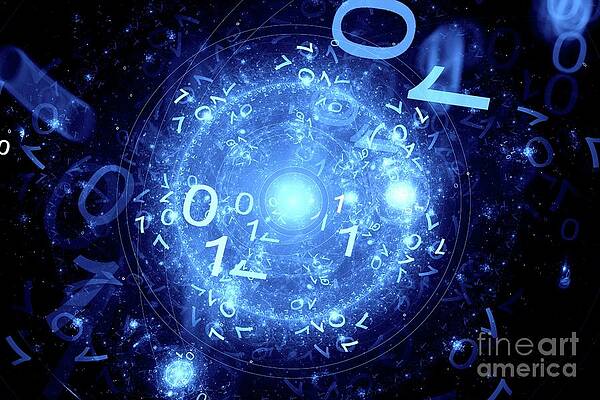 Wall Art - Photograph - Binary Code In Cyberspace by Science Photo Library