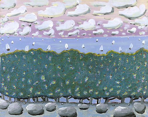 Wall Art - Painting - Birds In Trees By Peter Sickles by Peter Sickles