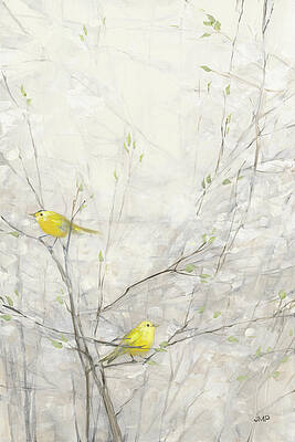 Wall Art - Painting - Birds In Trees II by Julia Purinton