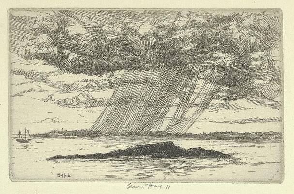 Wall Art - Drawing - Black Snake Ledge by Ernest Haskell