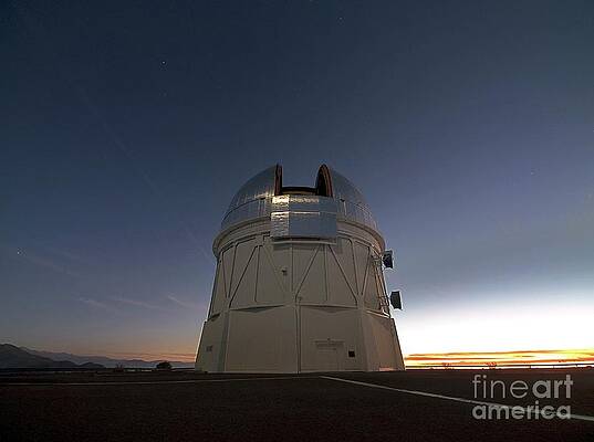 Wall Art - Photograph - Blanco 4-metre Telescope Dome At Ctio by Science Photo Library