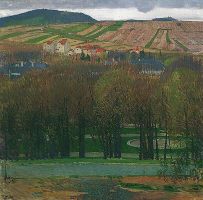 Wall Art - Painting - Blick Von Heiligenstadt Auf Den Nussberg by Carl Moll