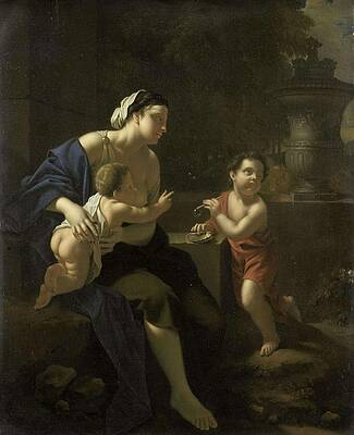 Wall Art - Painting - Blowing Bubbles. by Pieter van der Werff -attributed to-