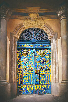 Wall Art - Photograph - Blue Door University of Wroclaw Poland  by Carol Japp