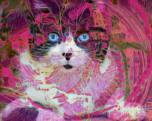 Blue Eyed Cat Custom Portrait by Laura L Leatherwood Blue Eyed Cat Custom Portrait by Laura L Leatherwood