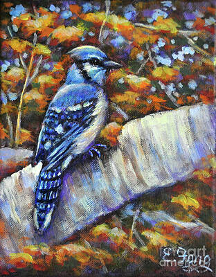 Blue Jay in Fall by Eileen Fong Blue Jay in Fall by Eileen Fong