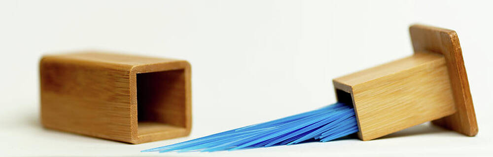 Blue Toothpics In Wood by Erik Griggs Blue Toothpics In Wood by Erik Griggs
