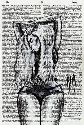 Wall Art - Drawing - Blurred Lines by Artist RiA