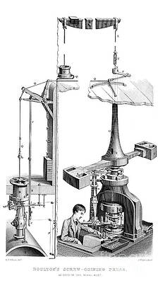 Wall Art - Drawing - Boultons Screw Coining Press, As Used by Print Collector